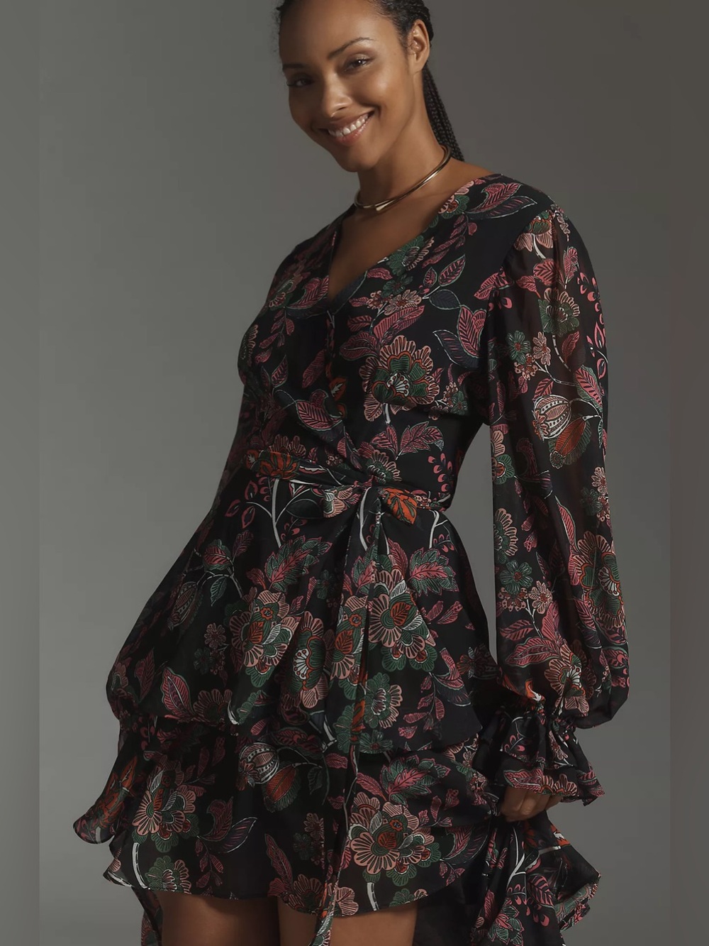 Anthropologie Hutch Long-Sleeve V-Neck Wrap Maxi Dress – Size 1X – Sold Out - Picture 2 of 16